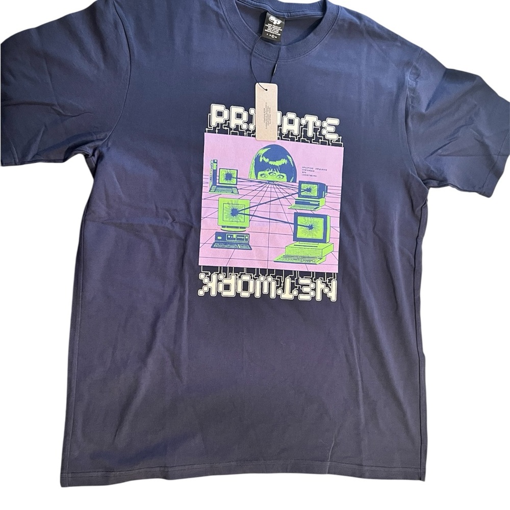 Network Graphic Tee - Blue